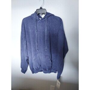 U.S. Vintage Blue Pull On Hoodie Sweatshirt Mens Large Cotton/Poly NEW